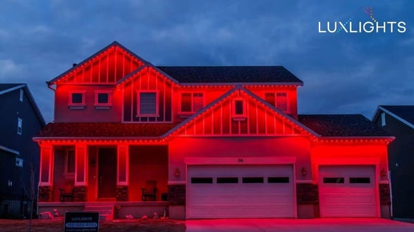 red permanent Christmas lights