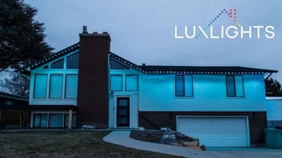 light blue permanent outdoor lights