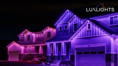 purple shades permanent outdoor lights